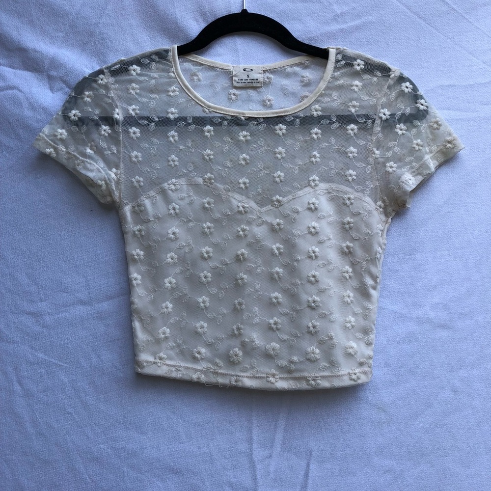 Urban Outfitters cream crop top